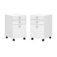 thumbnail image 1 of Home Square 3 Drawer Mobile Wood Filing Cabinet Set in Pure White (Ste of 2), 1 of 6