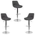 thumbnail image 1 of Home Square 3 Piece Fabric Gas Lift Adjustable Swivel Bar Stool Set in Dark Gray, 1 of 11