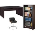 thumbnail image 1 of Home Square 3 Piece Furniture Set with Computer Desk Office Chair and Bookcase, 1 of 9