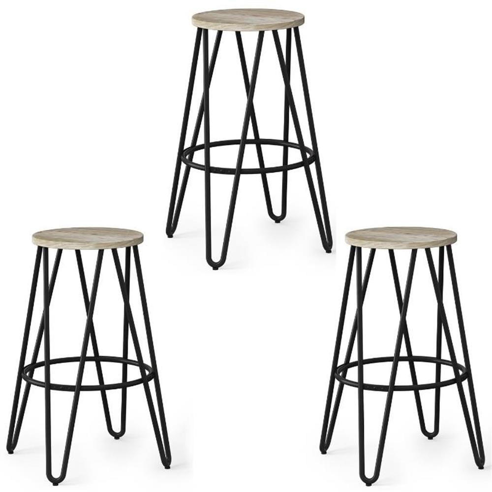 Home Square 3 Piece Industrial Round ...