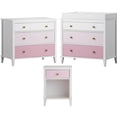 thumbnail image 1 of Home Square 3 Piece Kids Set with 3 Drawer Dresser Changing Table and Nightstand, 1 of 21