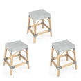 thumbnail image 1 of Home Square 3 Piece Rattan Counter Stool Set in Navy and White, 1 of 9