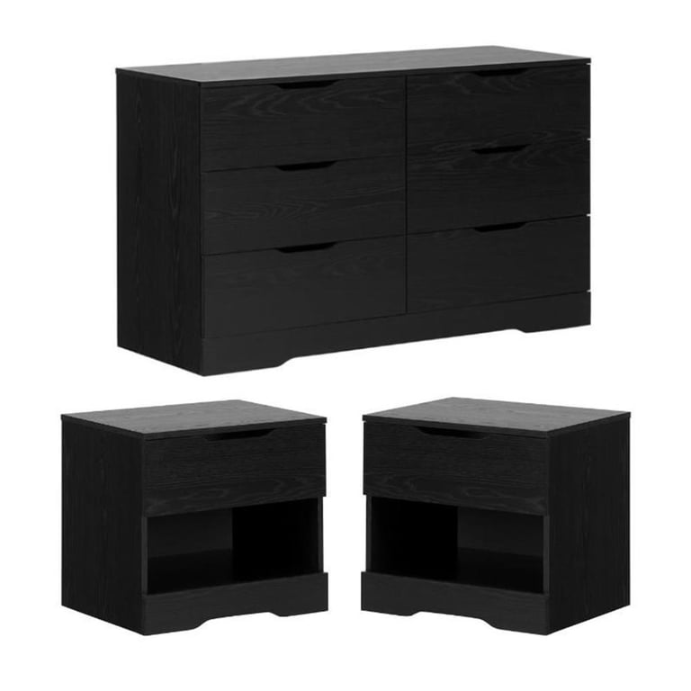 blue dress for baby girl Jasper Mid-Century Fluted Dresser Black Set of 2 main image 1