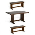 thumbnail image 1 of Home Square 3-Piece Set with 2 Side Benchs and 60" Table in Medium Brown, 1 of 12