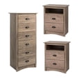 thumbnail image 1 of Home Square 3-Piece Set with 2 Tall 2-Drawer Nightstands & 6-Drawer Chest, 1 of 13