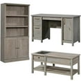 thumbnail image 1 of Home Square 3 Piece Set with 3-Shelf 2-Door Tall Bookcase Desk and Coffee Table, 1 of 31