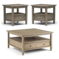 thumbnail image 1 of Home Square 3-Piece Set with 36" Square Coffee Table & 2 20" End Side Tables, 1 of 15