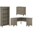 thumbnail image 1 of Home Square 3-Piece Set with 60W L Shaped Desk File Cabinet & 5-Shelf Bookcase, 1 of 18