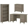 thumbnail image 1 of Home Square 3-Piece Set with 60W Office Desk File Cabinet & 5-Shelf Bookcase, 1 of 17