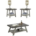 thumbnail image 1 of Home Square 3-Piece Set with Coffee Table & 2 End Tables in Walnut and Gray, 1 of 10