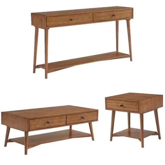 Home Square 3-Piece Set with Coffee Table & End Table & Console Table