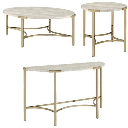 Home Square 3-Piece Set with Coffee Table End Table & Sofa Table