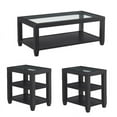 thumbnail image 1 of Home Square 3 Piece Set with Coffee Table and 2 Chairside Table in Black, 1 of 14