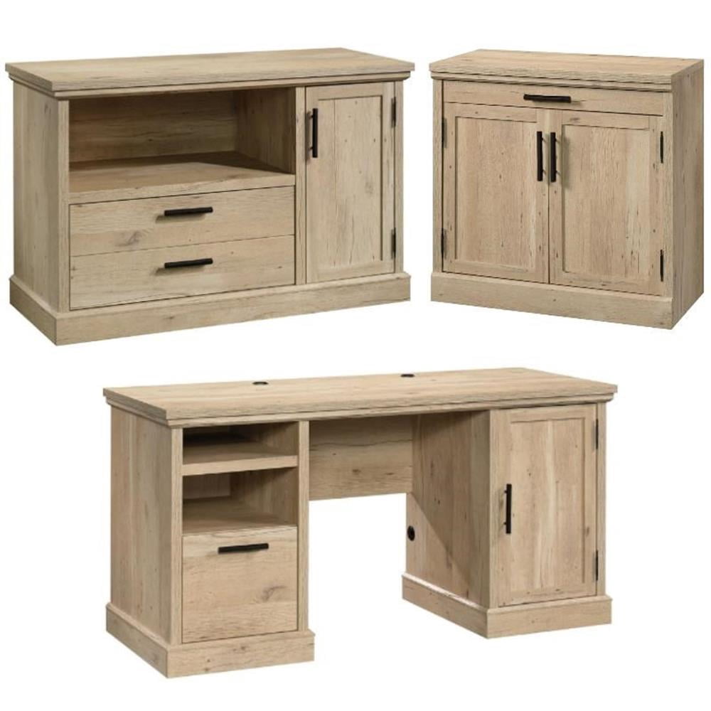 Home Square 3-Piece Set with Computer Desk Base Storage Stand & Filing ...