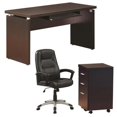 thumbnail image 1 of Home Square 3-Piece Set with Computer Desk Office Chair & Mobile File Cabinet, 1 of 9