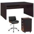 thumbnail image 1 of Home Square 3-Piece Set with Computer Desk Office Chair and Mobile File Cabinet, 1 of 10