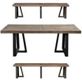 thumbnail image 1 of Home Square 3 Piece Set with Dining Table and Dining Bench in Natural-Black, 1 of 7