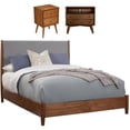 thumbnail image 1 of Home Square 3 Piece Set with Large Nightstand King Wood Panel Bed & Nightstand, 1 of 23
