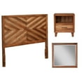 thumbnail image 1 of Home Square 3 Piece Set with Nightstand Mirror & Queen Wood Headboard in Toffee, 1 of 11