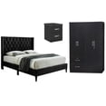 thumbnail image 1 of Home Square 3-Piece Set with Queen Bed 4-Doors 2-Drawers Armoire & Nightstand, 1 of 16