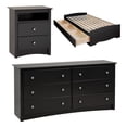 thumbnail image 1 of Home Square 3-Piece Set with Twin Storage Bed Double Dresser & Tall Night Stand, 1 of 11