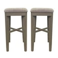 thumbnail image 1 of Home Square 30.5" Modern Wood Backless Barstool in Gray - Set of 2, 1 of 6
