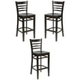 thumbnail image 1 of Home Square 30" Ladder Back Bar Stool in Walnut - Set of 3, 1 of 11