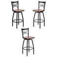 thumbnail image 1 of Home Square 30" Metal Bar Stool in Black and Cherry - Set of 3, 1 of 8