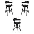 thumbnail image 1 of Home Square 30" Modern Faux Leather Barstool in Vintage Black - Set of 3, 1 of 6