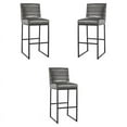 thumbnail image 1 of Home Square 30" Modern Polyurethane Barstool in Dark Gray & Black - Set of 3, 1 of 11