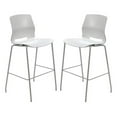 thumbnail image 1 of Home Square 30" Plastic Bar Stool in Light Gray - Set of 2, 1 of 2