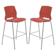 thumbnail image 1 of Home Square 30" Plastic Bar Stool in Peri Red - Set of 2, 1 of 2