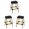 thumbnail image 1 of Home Square 30" Rectangular Rattan Bar Stool in Black - Set of 3, 1 of 7