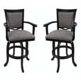 thumbnail image 1 of Home Square 30" Swivel Solid Wood Counter Bar Stool in Mojave Gray - Set of 2, 1 of 4