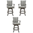 thumbnail image 1 of Home Square 30" Swivel Wood Bar Stool with Base in Natural Fun - Set of 3, 1 of 4