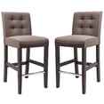 thumbnail image 1 of Home Square 31" Tweed Fabric Upholstery Barstool in Brown - Set of 2, 1 of 6