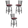 thumbnail image 1 of Home Square 32" Swivel Metal Bar Stool in Black and Burgundy - Set of 3, 1 of 5