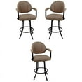 thumbnail image 1 of Home Square 34" Vinyl Swivel Tilt Bar Stool in Basin Beige and Black - Set of 3, 1 of 3