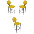 thumbnail image 1 of Home Square 35" Contemporary Stainless Steel Tall Bar Stool in Yellow - Set of 3, 1 of 2