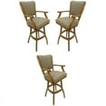 thumbnail image 1 of Home Square 35" Swivel Wood Extra Tall Bar Stool in Beige - Set of 3, 1 of 4