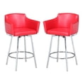 thumbnail image 1 of Home Square 36.4" Modern Memory Swivel Counter Stool in Red - Set of 2, 1 of 2