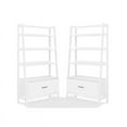 thumbnail image 1 of Home Square 38" Height Mid Century 4 Shelf Wood Bookcase Set in White, 1 of 8