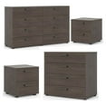 thumbnail image 1 of Home Square 4 Piece Bedroom Set with Dresser, Chest and Two Nightstands in Dark Chocolate, 1 of 31