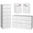 thumbnail image 1 of Home Square 4-Piece Set with 2 Nightstands Lingerie Chest and Double Dresser, 1 of 14