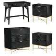 thumbnail image 1 of Home Square 4-Piece Set with 3 Drawer Chest & 2 Nightstands & Mini Wood Desk, 1 of 15