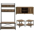 thumbnail image 1 of Home Square 4-Piece Set with 58" Modern TV Stand 2 End Tables & 72" Hall Tree, 1 of 23