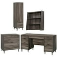 thumbnail image 1 of Home Square 4-Piece Set with Desk Lateral File Cabinet Hutch & Cabinet with File, 1 of 38