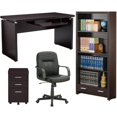 thumbnail image 1 of Home Square 4 Piece Set with Desk Mobile File Cabinet Bookcase & Office Chair, 1 of 10