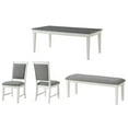 thumbnail image 1 of Home Square 4-Piece Set with Dining Table & Dining Bench & 2 Dining Chairs, 1 of 18