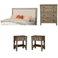 thumbnail image 1 of Home Square 4-Piece Set with King Headboard & 4 Drawer Chest & 2 Nightstands, 1 of 13